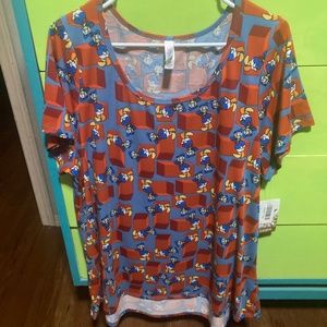 NWT LulaRoe Classic Disney Donald Duck 2x Disney Parks Magic Kingdom classic tee